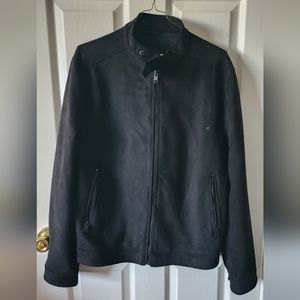 Express Black Moto Suede Men's Jacket